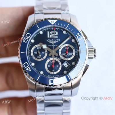 Swiss Replica Longines Hydroconquest 7750 Chronograph TWF Ss Blue Dial Watch 41mm